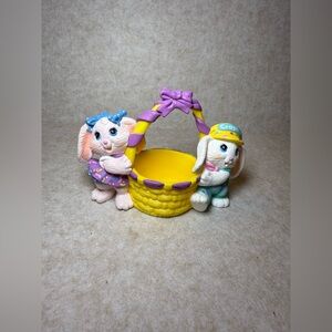 Vintage Hallmark 1991 Crayola Bunny Candy Cotton Tail Figure Yellow Easter